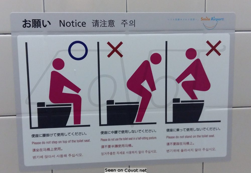 Toilet instructions Japan