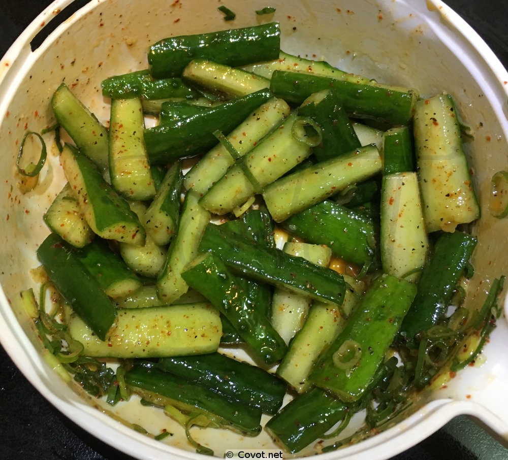 Pepper Coated Pickled Cucumber