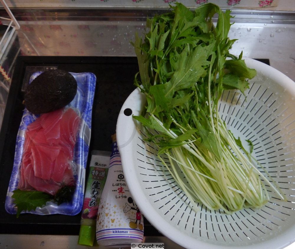 わさび醤油のマグロアボカドサラダ